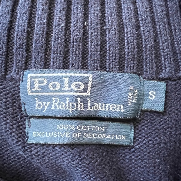 Polo by Ralph Lauren Navy 3/4 Zip Up / Size Small - Picture 2 of 2
